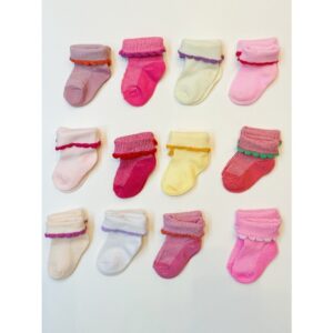 Meias Infantis 0-2 Anos Algodão 12 Pares