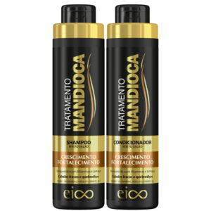 Eico Tratamento Mandioca Shampoo Hidratação 800ml + Condicionador Leave-in 750ml Força Crescimento