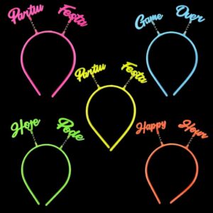 Tiaras Festa Luz Negra - Kit 10 Peças