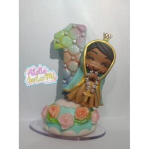 Vela de Biscuit Personalizada com Nome - Santa