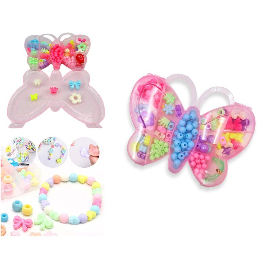 Kit Mi?angas Borboleta - Pulseiras Infantis 1 Kit Miçangas Borboleta - Pulseiras Infantis