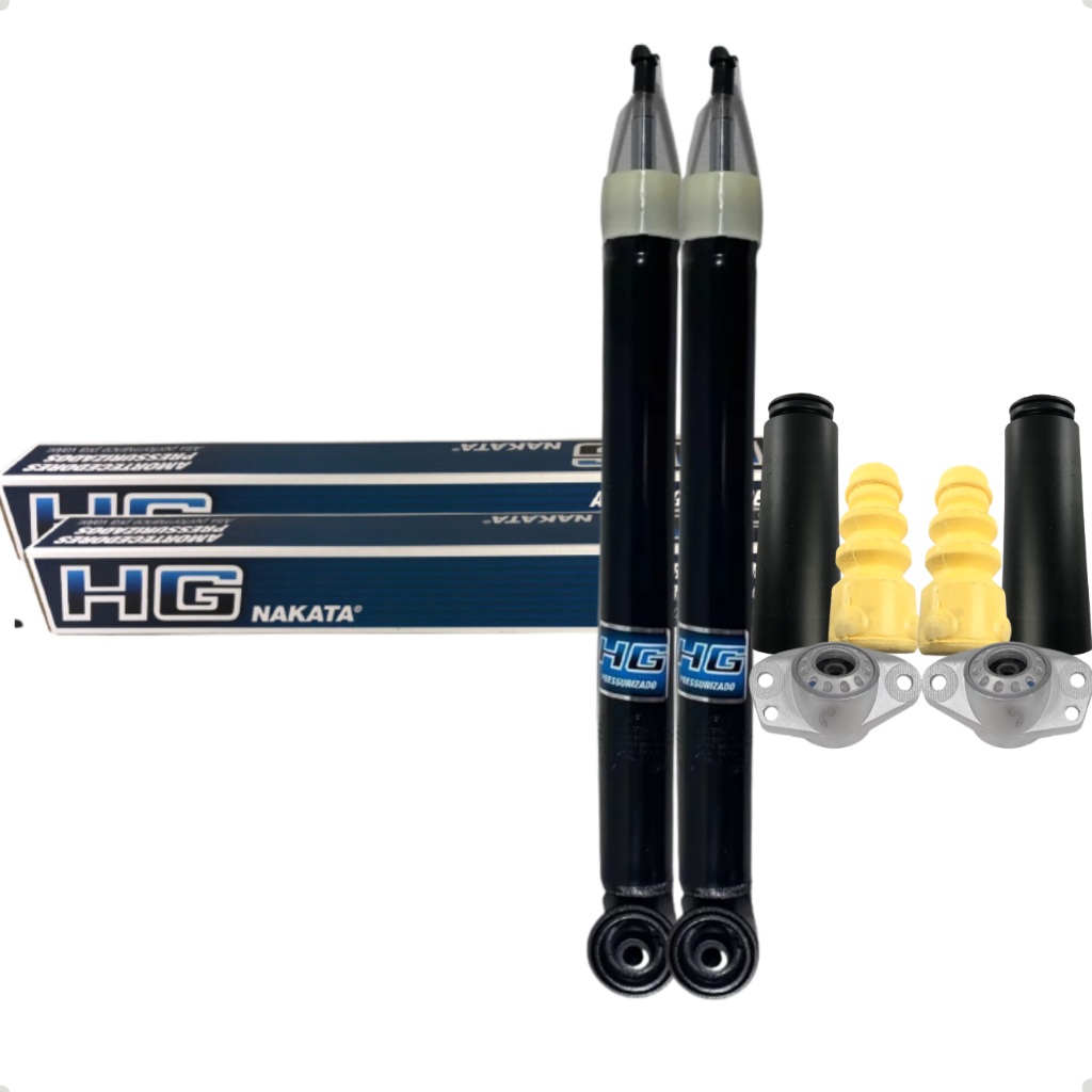 Kit Amortecedor Traseiro VW Fox Polo Spacefox 1 Kit Amortecedor Batente Coxim Traseiro Polo Fox Spacefox