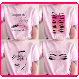 Camiseta Estampa Sobrancelha Plus Size