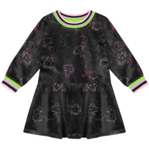 Vestido Bebê Manga Longa Lilica - Malha Aveludada