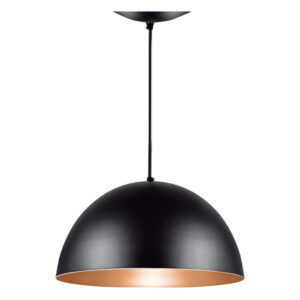 Luminária Pendente Meia Lua Alumínio 40cm