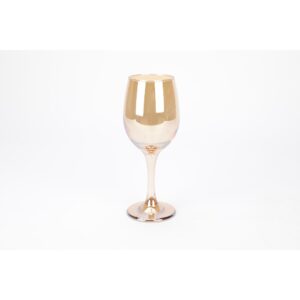 Taças Douradas de Vidro 280ml - Conjunto de 6