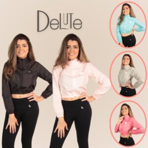 Jaqueta Corta-Vento Feminina Lisa Resistente