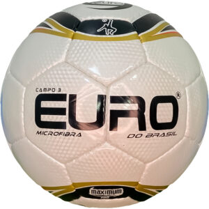 BOLA NEW EURO CAMPO 3 - BOLA INFANTIL DE ATÉ 10 ANOS -  MAXIMUM MICROFIBRA BC COST. DOUR/VERM/PTO