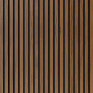 Painel Ripado Laminado Meia Parede Nogueira