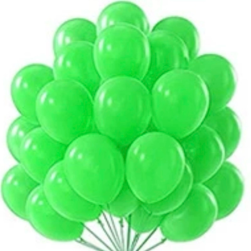 Bal?o N?mero 9 Verde Lim?o - 50 Unidades 1 50~250 Balão Número 9 Bexiga Grande Para Festa Aniversário VERDE LIMÃO