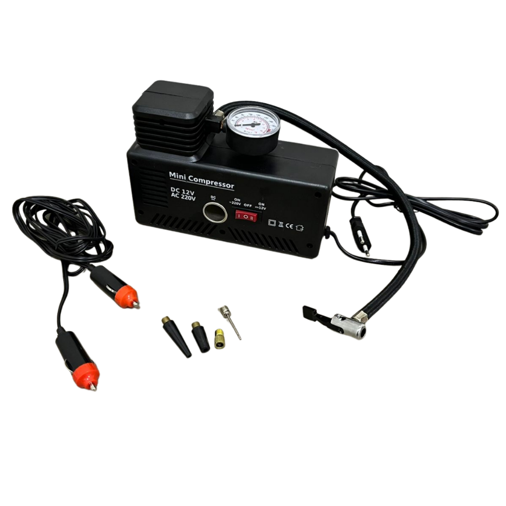 Mini Compressor de Ar 250psi Importway 220V/12V 1 Mini Compressor De Ar 2 Em 1 250psi Importway 220v E 12