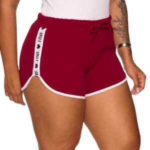 Short Feminino Malha Crepe Faixa Lateral