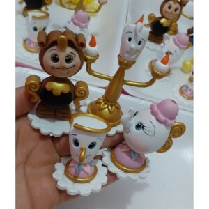 Kit 4 Peças Bule, Xícara e Relógio em Biscuit