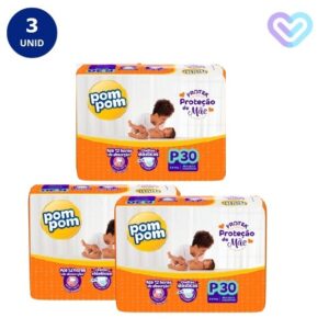 Fraldas Descartáveis Pom Pom Derma Protek Jumbo