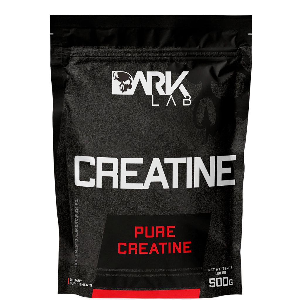Creatina Monohidratada 500g Dark Lab - For?a e Massa 1 Creatina Monohidratada Pura Refil 500g Dark Lab - Creatina 100% Pura
