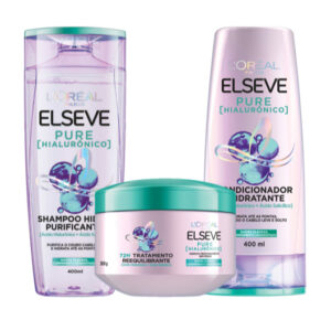 Kit Shampoo 400ml + Condicionador 400ml + Creme de Tratamento 300g L'Oréal Elseve Hialurônico Pure