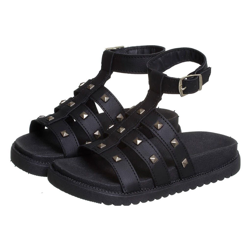 Sand?lia Papete Feminina Spike Preta 1 Sandália Papete Feminina Spike Preta