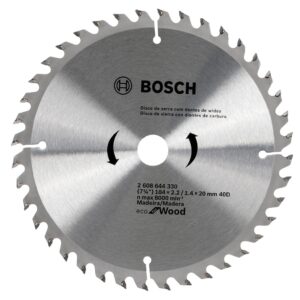 Disco de Serra 184mm p/ Madeira Bosch 40 dentes de Widea Eco for Wood - 7.1/4"