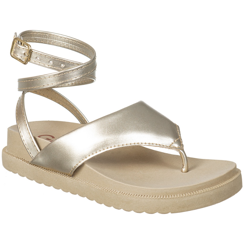 Sand?lia Infantil GiGiL Teen Flatform Metalizada 1 Sandália Infantil GiGiL Teen Flatform Metalizada