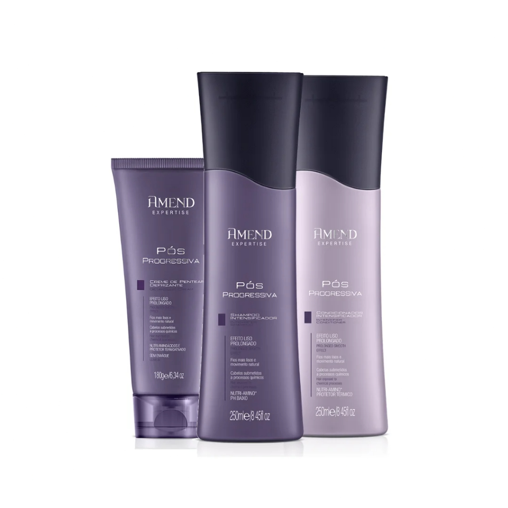 Kit Amend P?s Progressiva Shampoo + Condicionador 1 Amend Kit Pós Progressiva Shampoo e Condicionador 250ml + Creme de Petear 180g