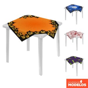 Toalhas de Mesa Halloween 3D - Kit 4 Unidades