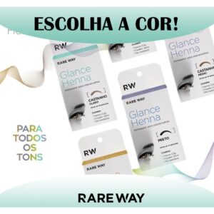 Henna Glance Para Sobrancelha Rareway 100% Natural Escolha as Cores