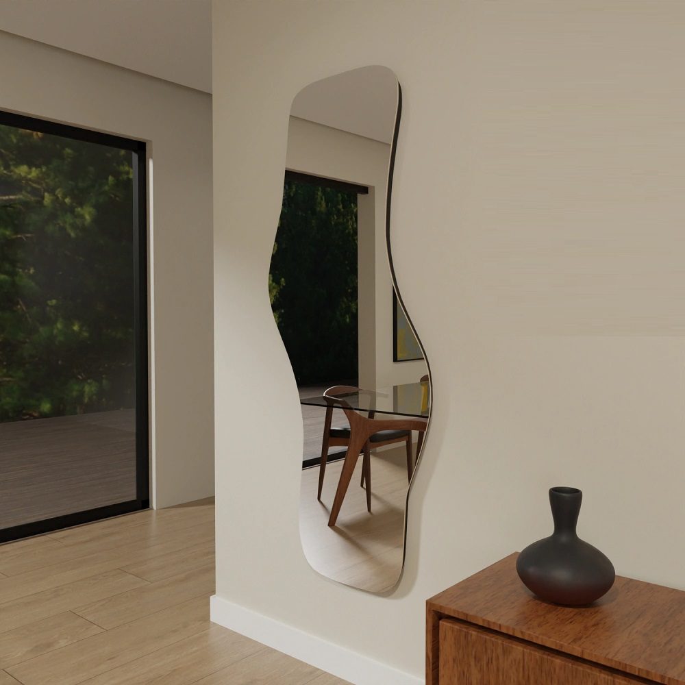 Espelho Decorativo Corpo Inteiro Moderno 1 Espelho Orgânico 150cm x 60cm 170cm x 70cm Decorativo Corpo Inteiro Quarto Sala Banheiro Grande Moderno Luxo Lançamento