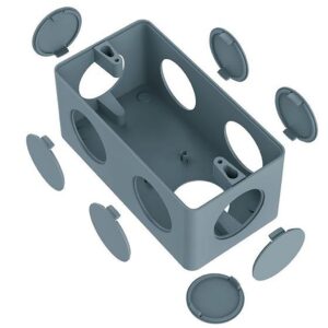 Kit c/ 12 Caixa condulete 7 entradas 1" cinza Inpol