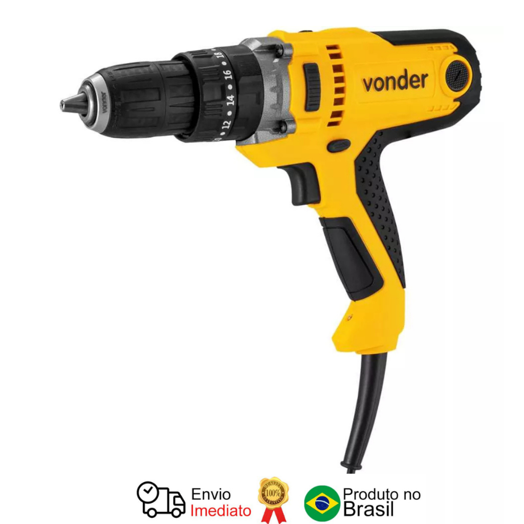 Furadeira e Parafusadeira 450W Vonder FPV 450I 1 Furadeira e Parafusadeira 1/2' Impacto Fpv 450I 220 V Vonder