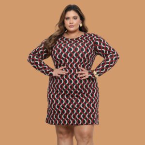 Vestido Plus Size Manga Longa Inverno