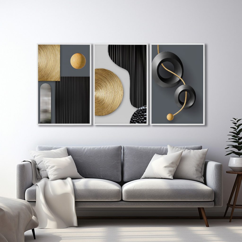 Quadro Geom?trico Abstrato Moderno 1 Quadro Geométrico Abstrato Moderno