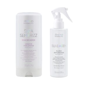 Amend KIT Seca Sem Frizz Leave-in 180g + Blindagem Fluído Antiumidade 180ml