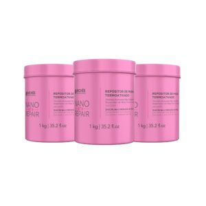 Kit 3 NanoBeauty BTX Termoativado Antifrizz Booster Recuperação 3X1kg