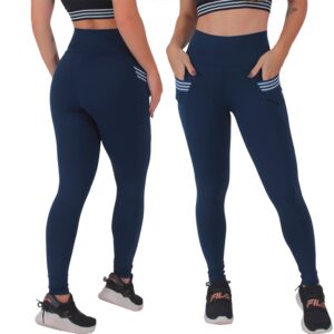 Legging Fitness Poliamida Cintura Alta Bolsos