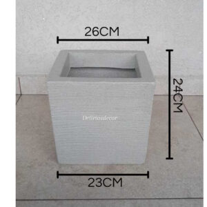 Vaso Decorativo Quadrado Reciclável 24cm