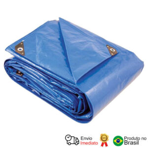 Lona Reforçada De Polietileno Azul 12 M X 6 M Vonder Plus