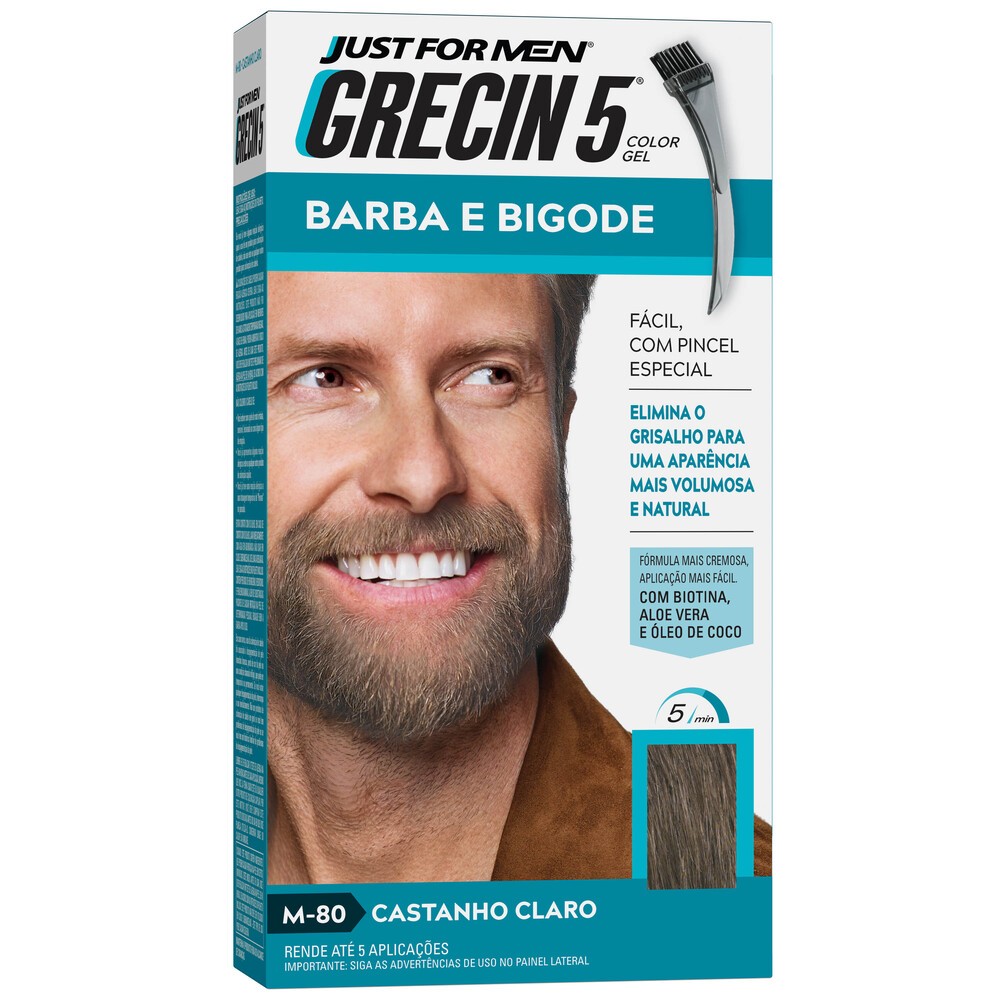 Gel Barba e Bigode Castanho Claro Grecin 1 Gel Barba e Bigode Castanho Claro Grecin