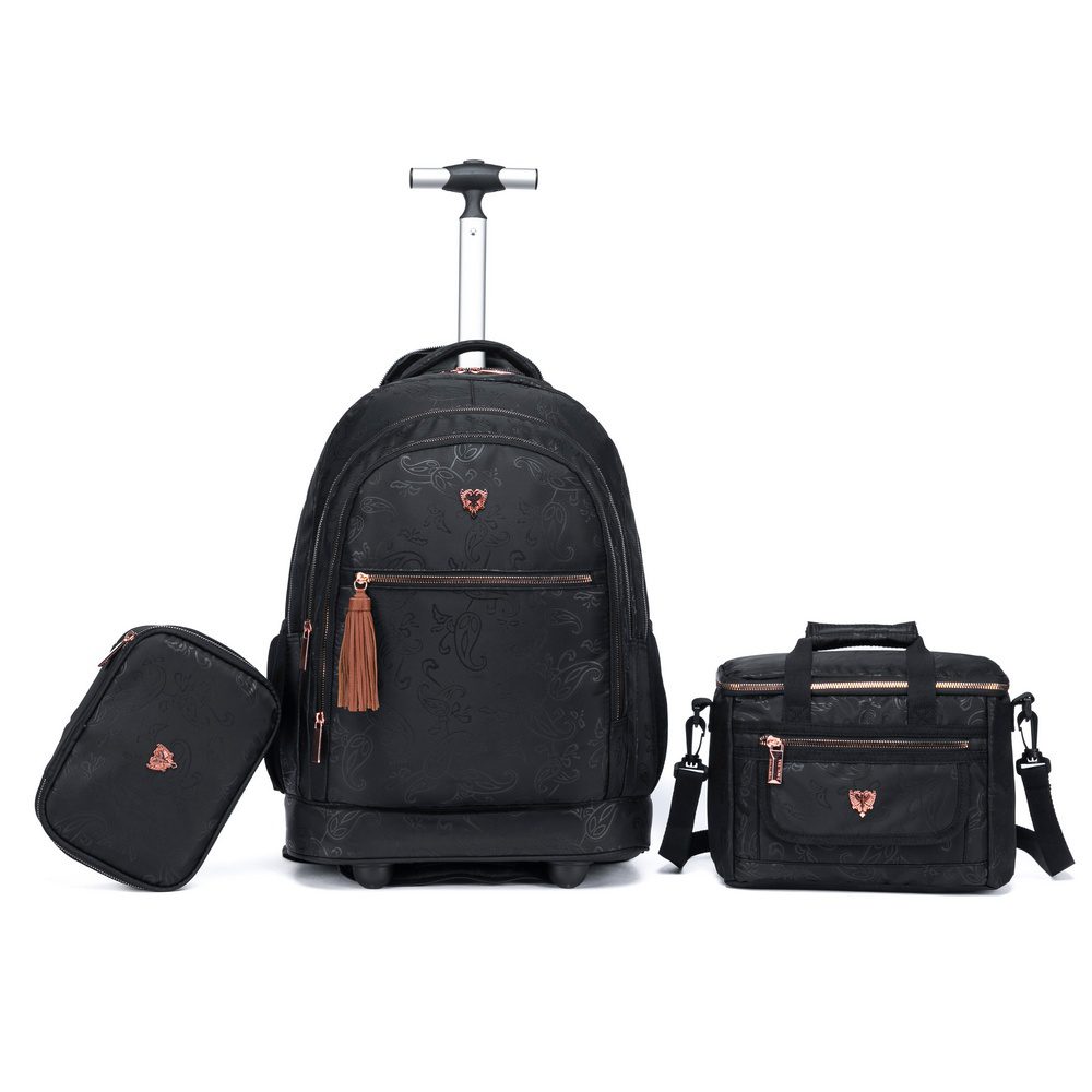 Mochila Escolar Feminina 20L - Rodinhas e Estojo 1 Mochila Escolar Feminina 20L - Rodinhas e Estojo