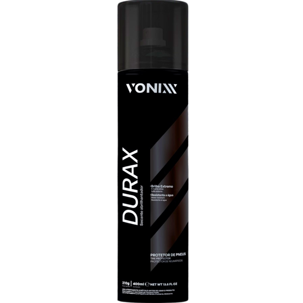 Durax Pneu Brilho Extremo 400ml Vonixx 1 Durax Pneu Pretinho Spray Vonixx 400ml Brilho Extremo Pronto Uso