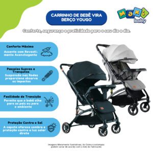 Carrinho de Bebê YouGo Maxi Baby - Alça Reversível