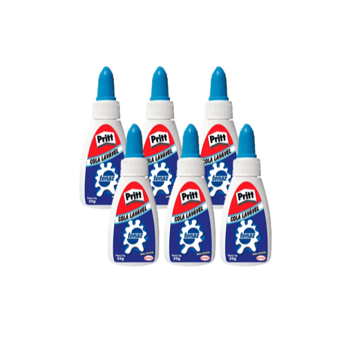 Cola L?quida Branca Tenaz 35g - Henkel 1 Kit com 6 - Cola Líquida Branca Tenaz Lavável 35g