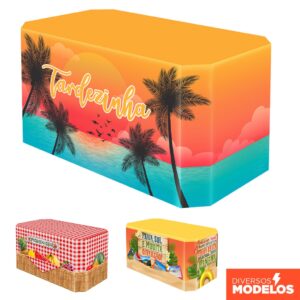 Capa de Mesa Decorativa Estampada Tecido Sublimado