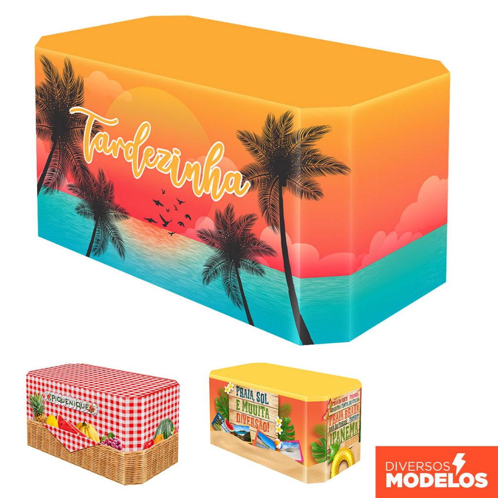 Capa de Mesa Decorativa Estampada Tecido Sublimado 1 Capa de Mesa Decorativa Estampada Tecido Sublimado