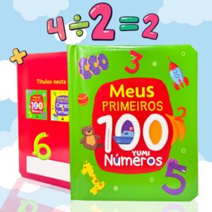 Livro Infantil Bebê Minhas Primeiras Palavras 100 Números Capa Dura Premium