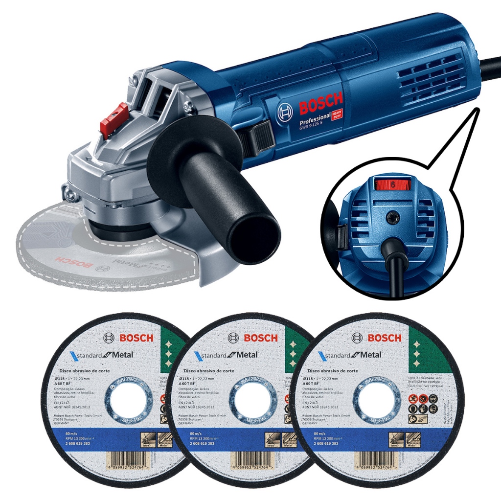Esmerilhadeira Bosch GWS 9-125 S 1 Esmerilhadeira Bosch GWS 9-125 S