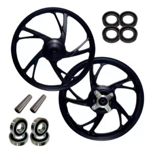 Par Roda Liga Leve Pop 100/110 Pe Galinha Completa + Bicos Sem Camara