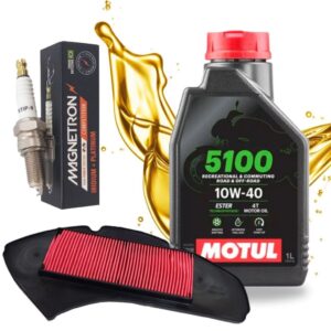 Kit Revisão Nmax 160 2016-2020 Motul 5100 10w40 + Filtro de Ar + Vela Iridium