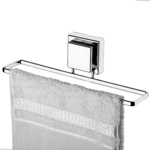 Suporte Porta Toalha Banheiro Toalheiro Rosto Banheiro Lavabo Com Ventosa Sem Furo Cromado Future