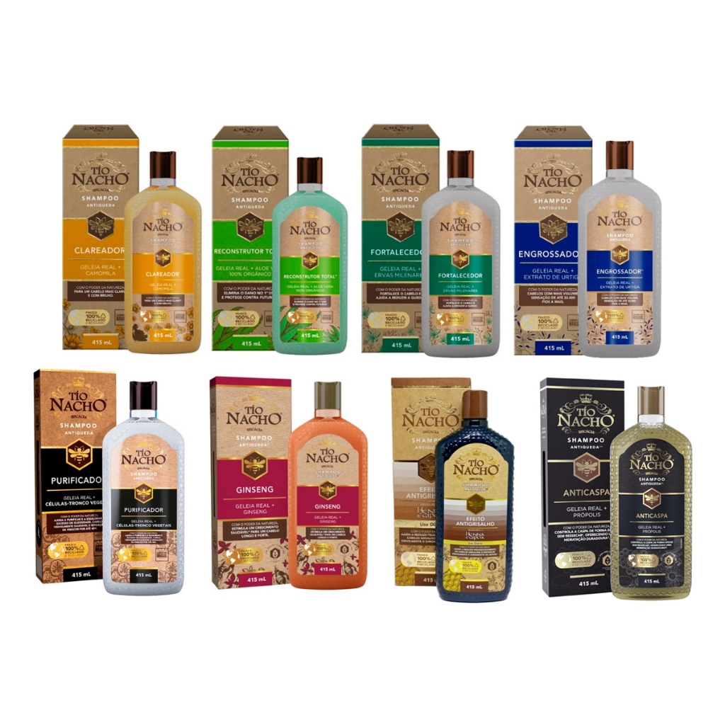 Shampoo Tio Nacho Engrossador Clareador 1 Shampoo Tio Nacho Engrossador/Clareador/Reconstrutor/Fortalecedor/Purificador/Anticaspa - 1 Unidade