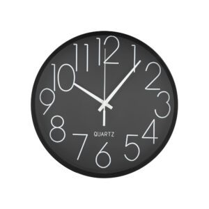 Relógio de Parede Minimalista Prata 24cm